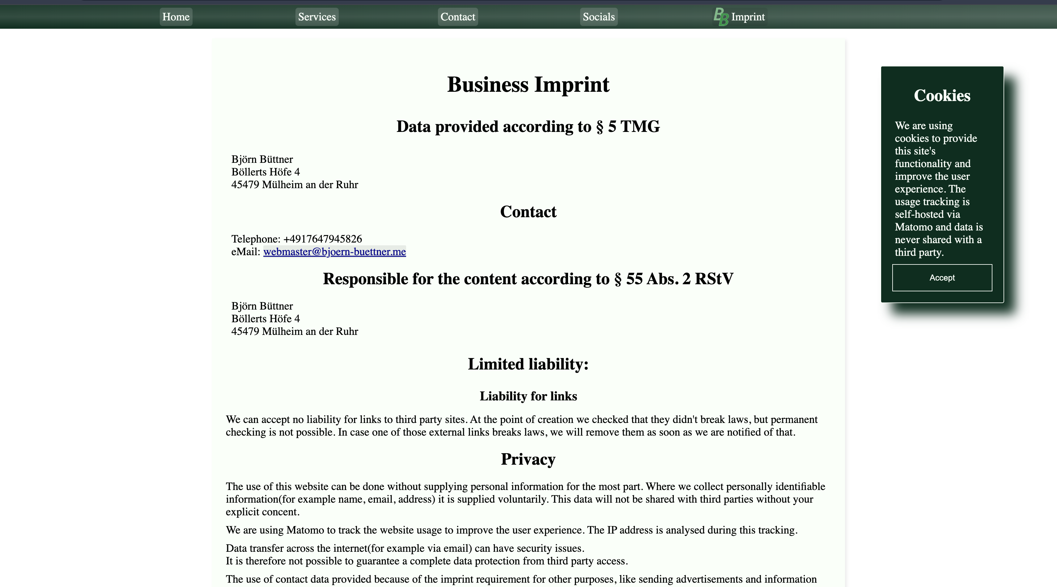 BB's Backing original imprint page
